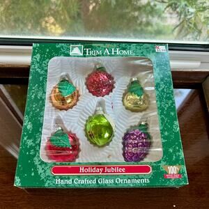 Vintage Trim A Home Fruit Glass Mini Ornaments in Box – Holiday Jubilee